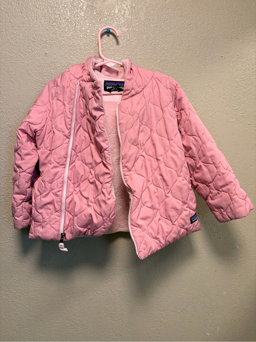 Patagonia Kids Light Pink Quilted Puffer Jacket